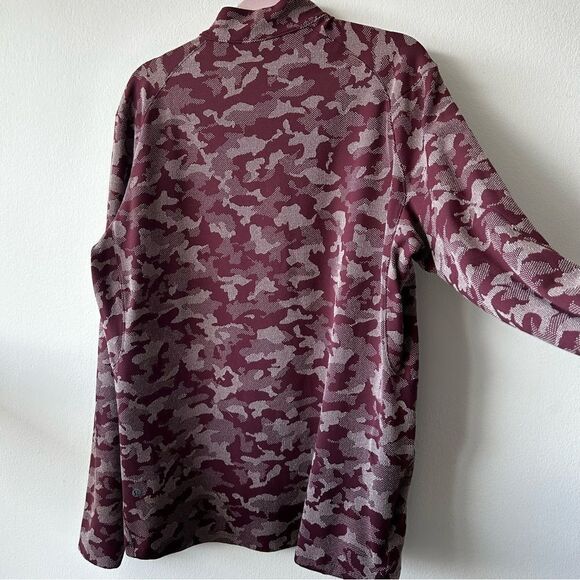 Lululemon Surge Warm 1/2 Zip Jacquard in burgundy - Picture 4 of 11